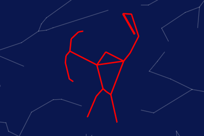 Image of the Orion constellation trail.